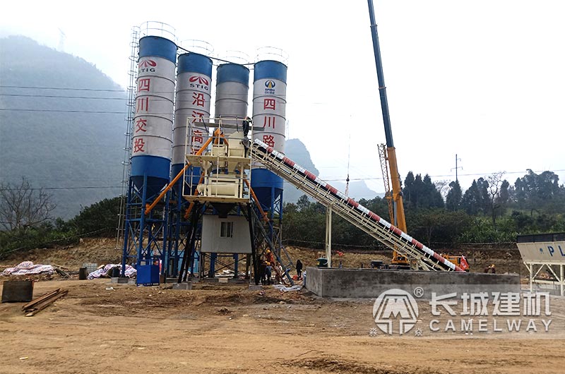 60型混凝土攪拌站設備現場實景
